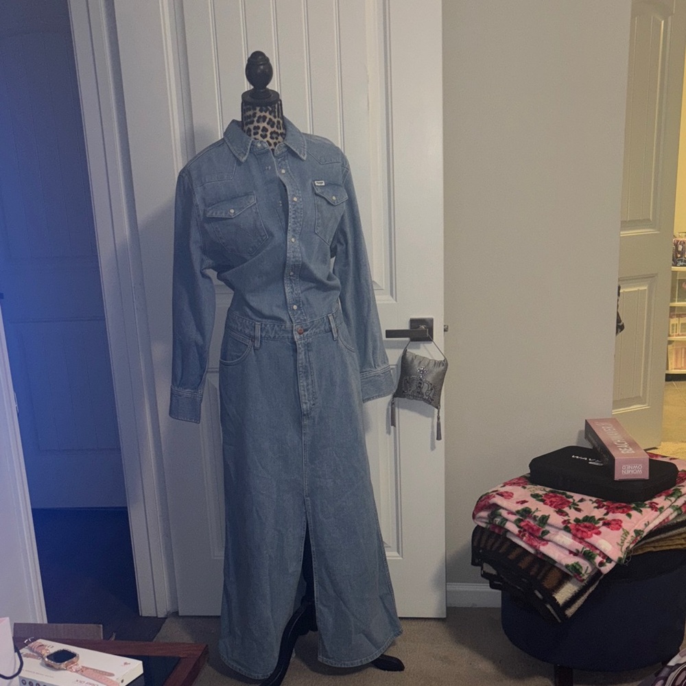 Wrangler Women's Blue Denim Jean Dress